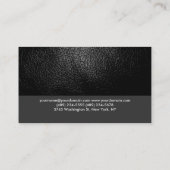レザーエフェクトグレーパーソナルトレーナー名刺 名刺 (裏面)