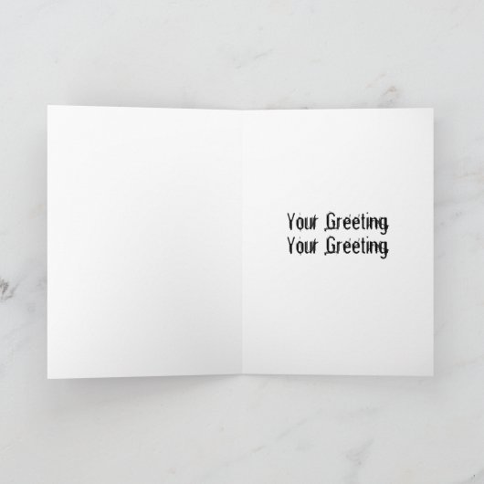 レザーエフェクトバイクもしくは自転車に乗る人の誕生日カード カード (内部)