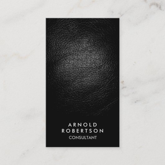 レザーエフェクトブラックコンサルタントの名刺 名刺 (正面)