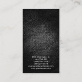 レザーエフェクトブラックコンサルタントの名刺 名刺 (裏面)