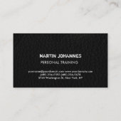 レザーエフェクトユニーク特殊グレーフィットネストレーナー 名刺 (裏面)