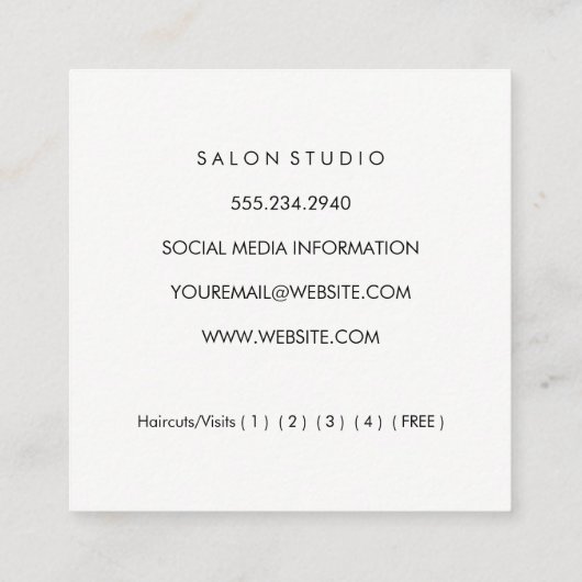 レザーエレガントフェイクテクスチャー(ロイヤリティカード) ロイヤリティカード (裏面)