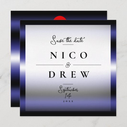 レザーエレガントプライド結婚ズ セーブザデート (正面/裏面)