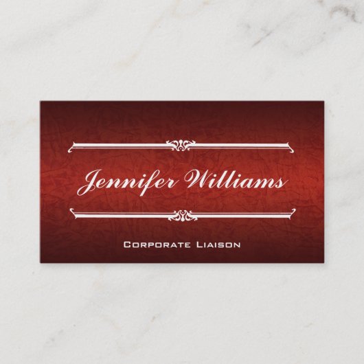 レザーエレガントプロフェッショナル名刺 名刺 (正面)