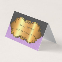 レザーエレガントモダン金ゴールド 名刺