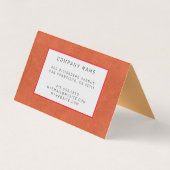 レザーエレガントモダン金ゴールド 名刺 (裏面)