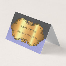 レザーエレガントモダン金ゴールド 名刺