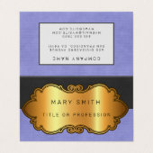 レザーエレガントモダン金ゴールド 名刺 (外部フラット)