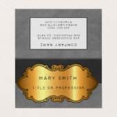 レザーエレガントモダン金ゴールド 名刺 (外部フラット)