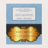 レザーエレガントモダン金ゴールド 名刺 (外部フラット)