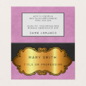 レザーエレガントモダン金ゴールド 名刺 (外部フラット)