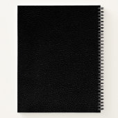 レザーエレガントラグジュアリー金ゴールドモノグラム ノートブック (裏面)