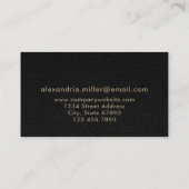 レザーエレガントラグジュアリー金ゴールドモノグラム 名刺 (裏面)