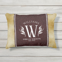 レザーエレガントリーフ&ヴィンテージ紙名字モットー