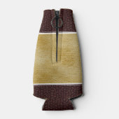 レザーエレガントリーフ&ヴィンテージ紙名字モットー ボトルクーラー (裏面)