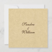 レザーエレガントルック結婚式招待状 招待状 (裏面)