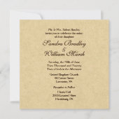 レザーエレガントルック結婚式招待状 招待状 (正面)