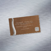 レザーカイロプラクターカイロプラクティックスパインセラピスト マグネット名刺 (インサイチュ)