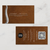 レザーカイロプラクターカイロプラクティックスパインセラピスト 名刺 (正面/裏面)