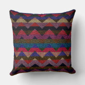 レザーカラフルシボストライプロンのパターン#17 クッション (裏面)