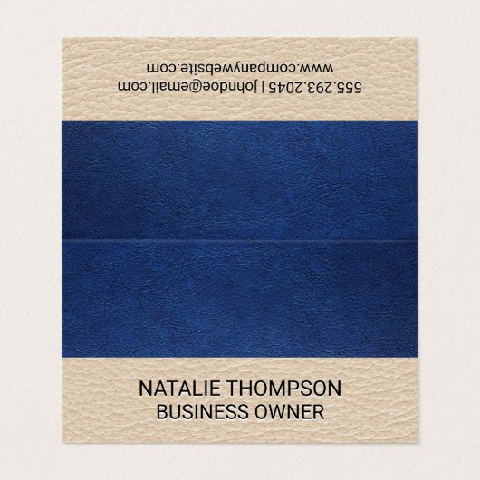 レザーカラーブロック 名刺 (外部フラット)