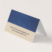 レザーカラーブロック 名刺 (裏面)