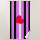 レザーガールプライド旗 ビーチタオル (正面)