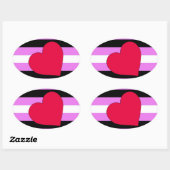 レザーガールプライド 楕円形シール (シート)