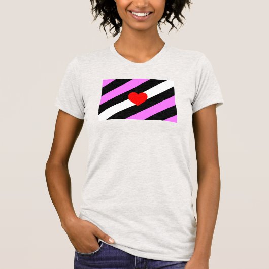 レザーガール・プライドフラグ Tシャツ (正面)