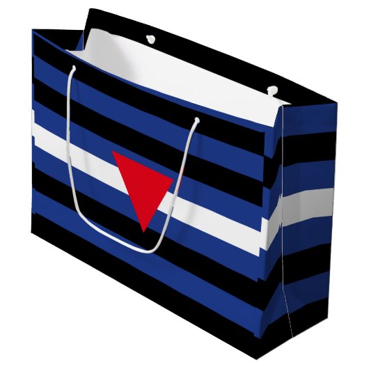 レザークィア・プライドフラグ ラージペーパーバッグ (正面アングル)