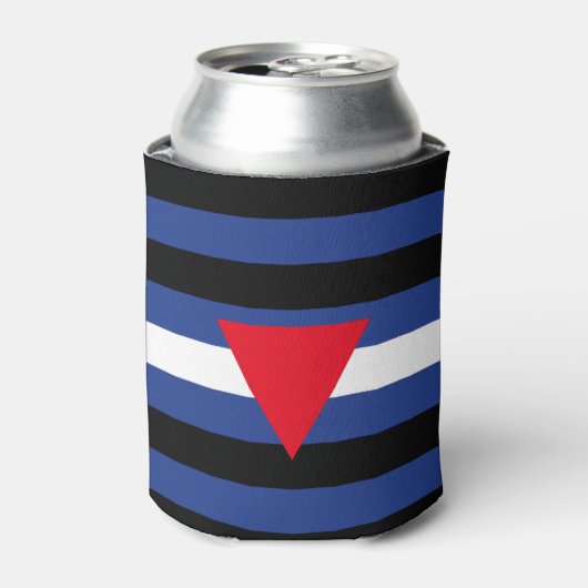レザークィア・プライドフラッグ 缶クーラー (缶正面)
