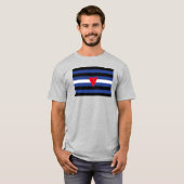 レザークィア・プライドフラッグ Tシャツ (正面フル)
