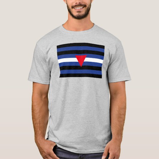 レザークィア・プライドフラッグ Tシャツ (正面)