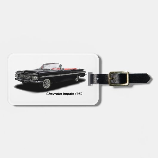 レザークラシックストラップ付きラゲッジタグ用の車の画像 ラゲッジタグ (正面横)