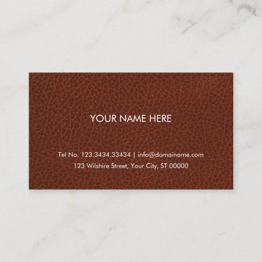 レザークラフトアーティザンプロフェッショナル 名刺 (正面)