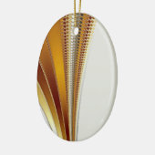 レザークリスマスフラクタル セラミックオーナメント (左)