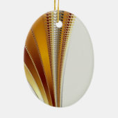 レザークリスマスフラクタル セラミックオーナメント (裏面)