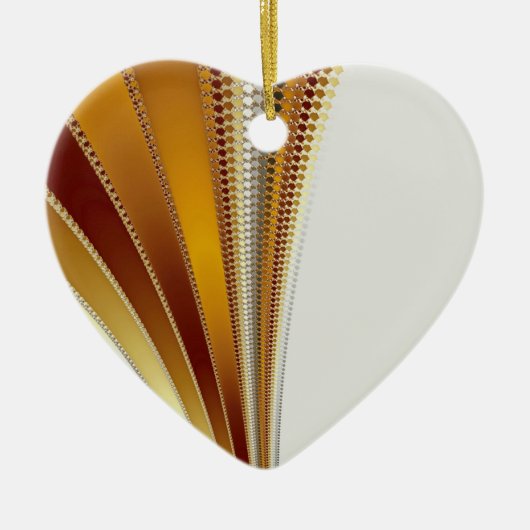 レザークリスマスフラクタル セラミックオーナメント (正面)