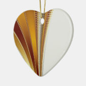 レザークリスマスフラクタル セラミックオーナメント (左)