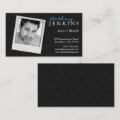 レザークールフレームカスタムフォトアクターヘッドショット 名刺 (正面/裏面)