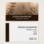 レザークールベースボールオールド&擦り切れた (正面&裏面)