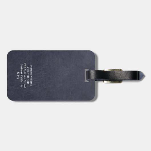 レザークールメタルストライプモノグラはっきりしたム ラゲッジタグ (裏面横)