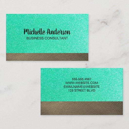 レザーグリッター 名刺 (正面/裏面)