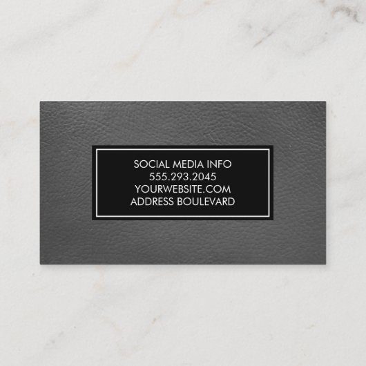 レザーシンプル 名刺 (裏面)