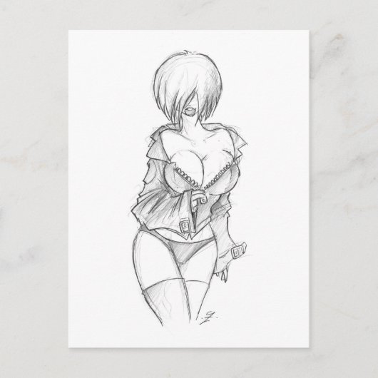 レザージップ ポストカード (正面)