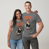 レザージャケットを着たクールな雄鶏 ポリネーターを応援しよう Tシャツ (ユニセックス)