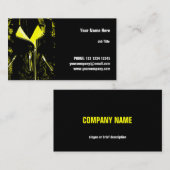 レザージャケットイエロービジネスカード(横) 名刺 (正面/裏面)