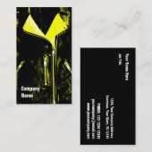 レザージャケットイエローブラックサイド文字 名刺 (正面/裏面)