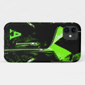 レザージャケットグリーンモノグラムiPhone 5ケース Case-Mate iPhoneケース (裏面(横))