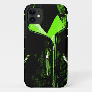 レザージャケットグリーンiPhone 5ケース iPhone 11 ケース